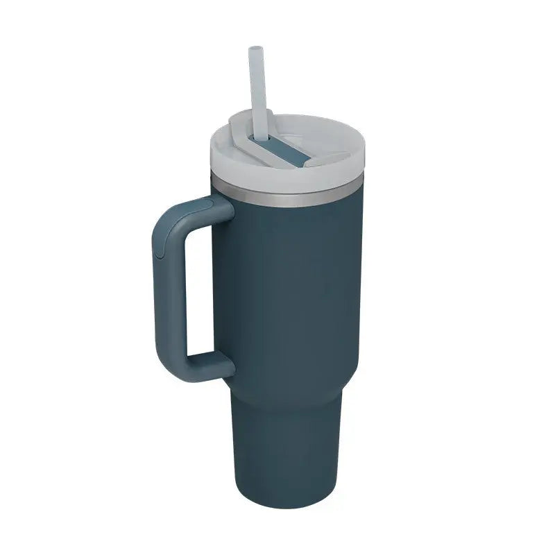 40 Oz Tumbler With Handle Straw Insulated, Stainless Steel Spill Proof Vacuum Coffee Cup Tumbler With Lid Tapered Mug Gifts For Valentine Lover Suitable For Car Gym Office Travel Gadget Sphere